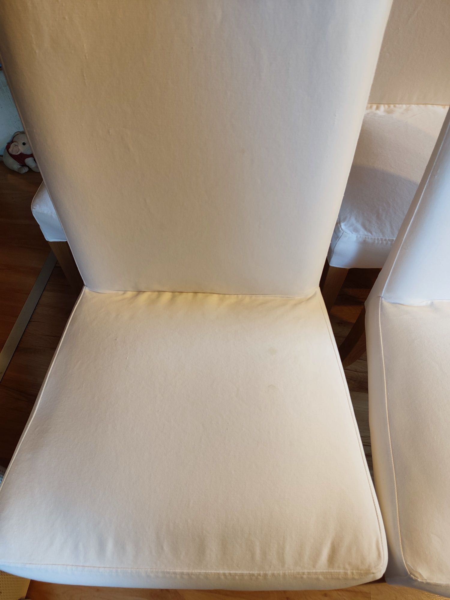 Ikea henriksdal zestaw krzeseł 4 sztuki białe do salonu jadalni