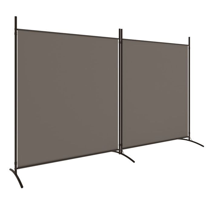 Parawan 2-Panelowy Antracytowy 348x180 cm