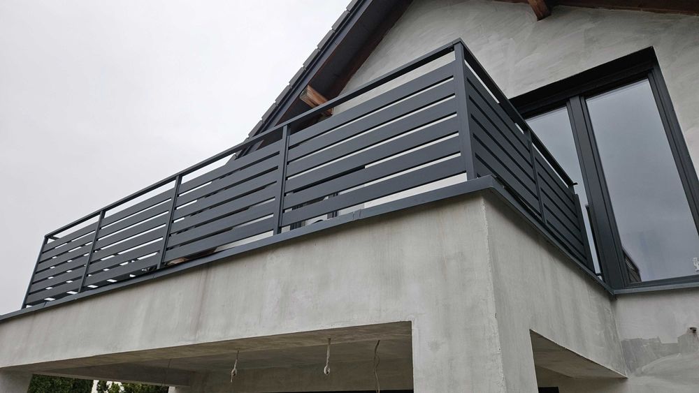 BALUSTRADA ALUMINIOWA, malowana proszkowo, tarasy, balkon, Śląskie