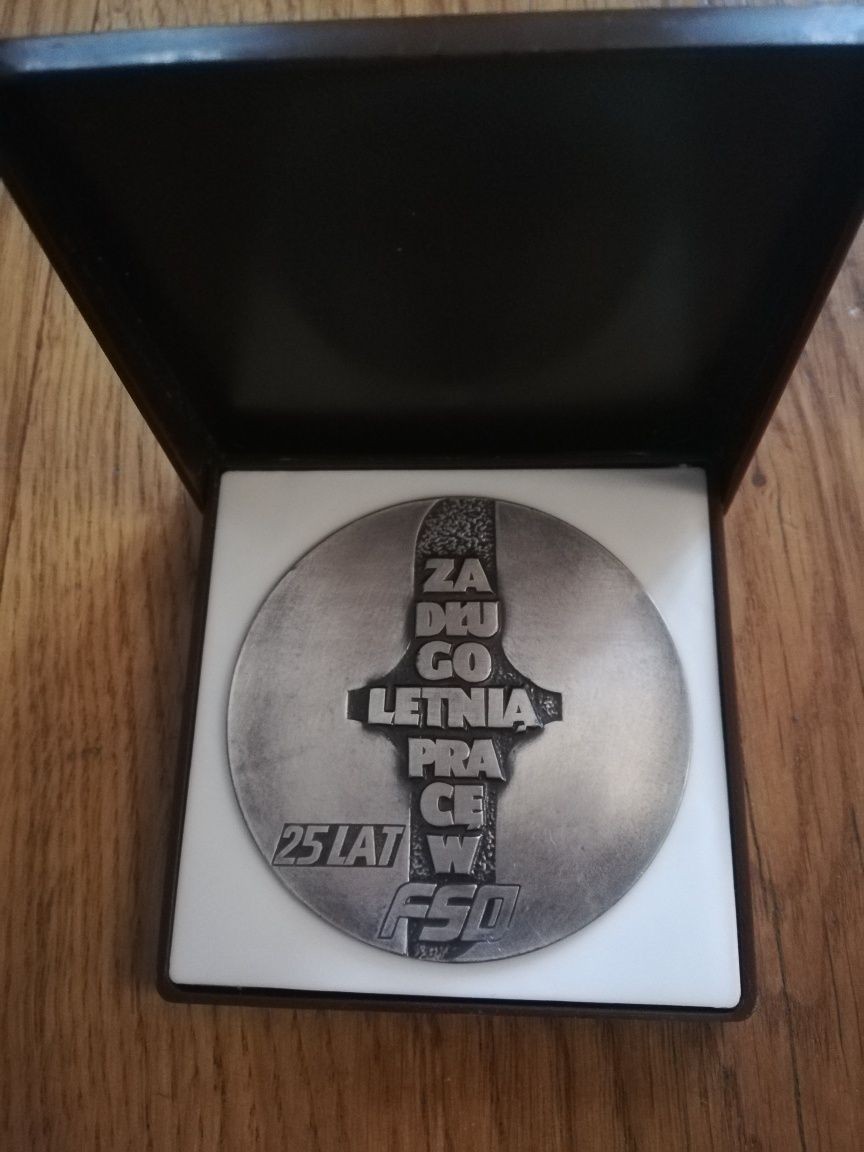 Medal za długoletnią pracę w FSO 25 lat oryginalne pudełko