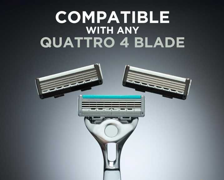 Леза Wilkinson Sword Quattro Titanium 4 Sensitive, 8 шт за ціною 4 шт.