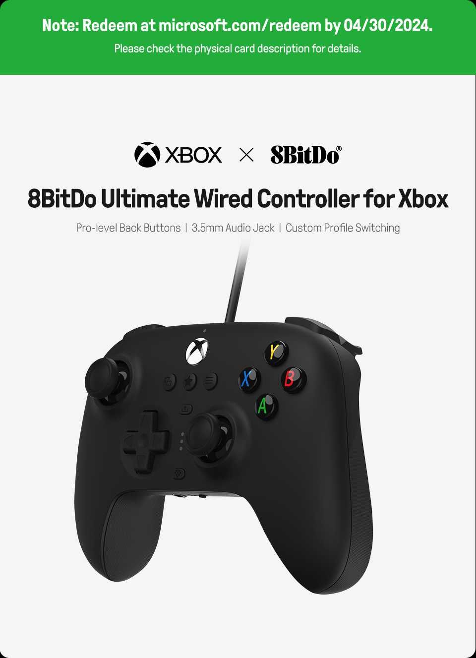 Геймпад джойстик 8BitDo Ultimate Wired Xbox Series S X One контроллер