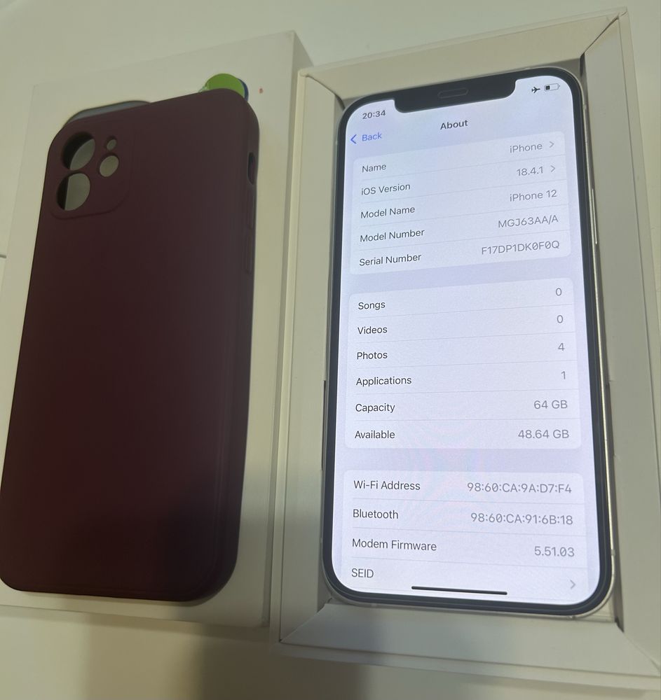 Продам айфон 12 Білий Apple iPhone 12 64 ГБ White