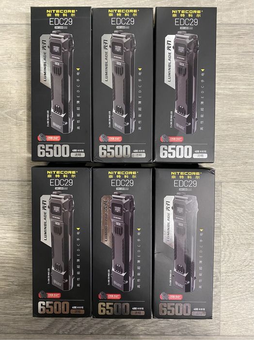 Ліхтар Nitecore EDC29 (USB-C, OLED дисплей) з акумулятором