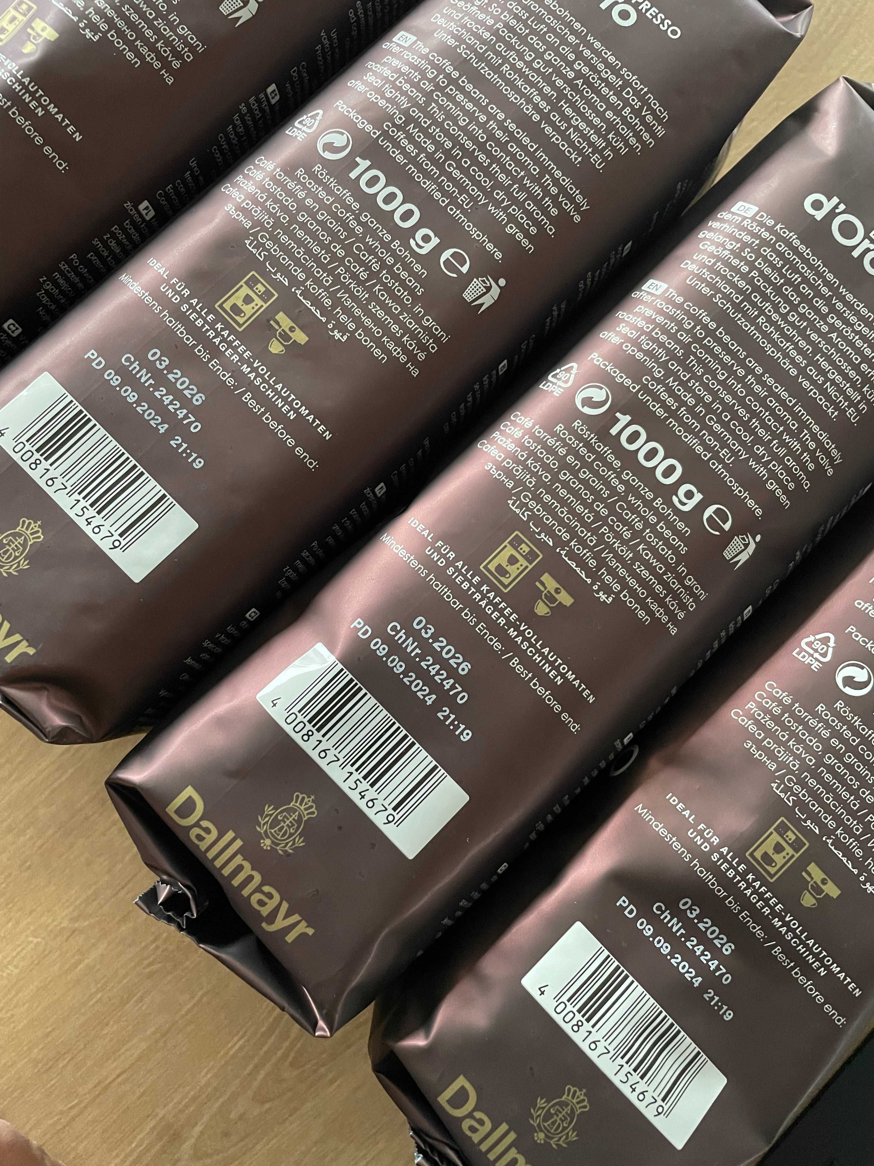 Dallmayr Espresso D’Oro kawa ziarno ziarnista do ekspresu mocna intens