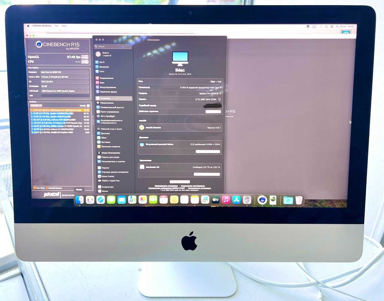 Apple iMac 21.5 4k 2019 Radeon 560X -4Гб/ i5 Шість ядер/ Windows