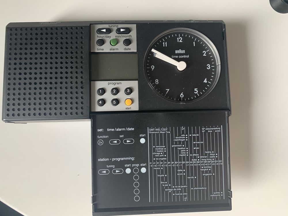 Radziobudzik budzik vintage Braun ABR 314df (typ 3869)