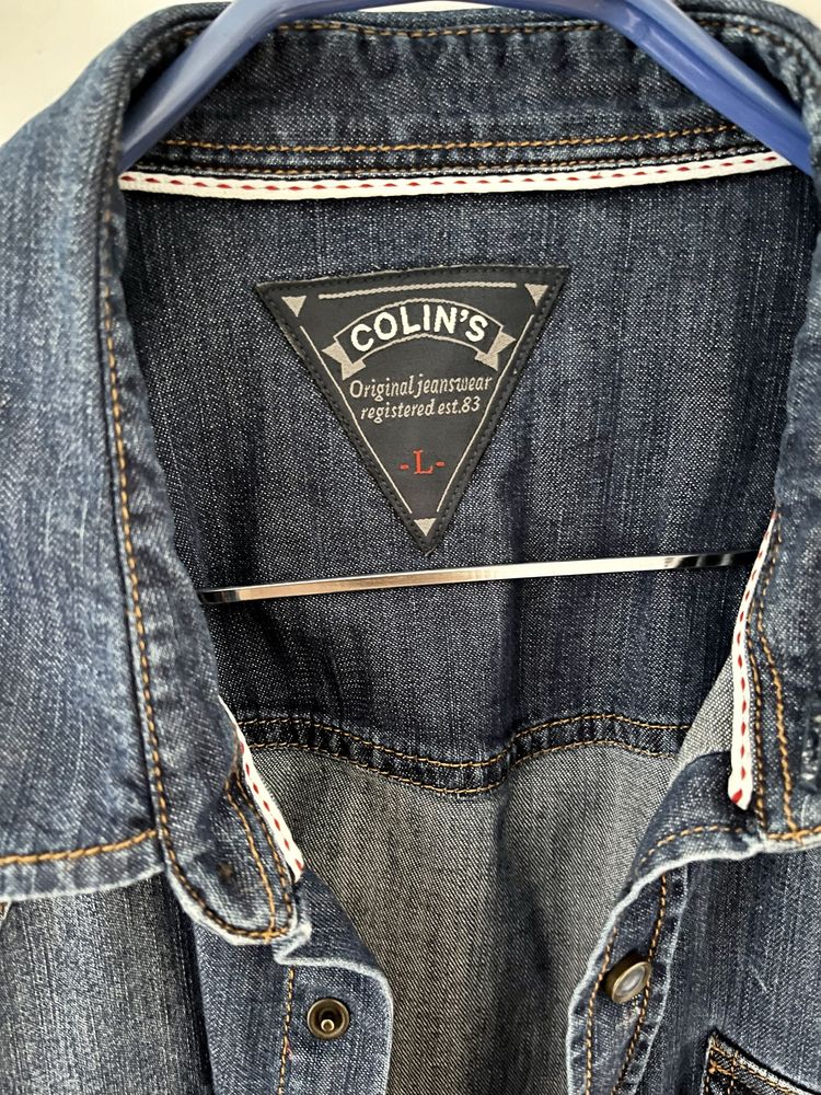 Джинсовая мужская рубашка Colins