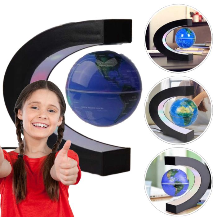 Globus dla dzieci PODŚWIETLANY lewitujący zabawka edukacyjna lampka