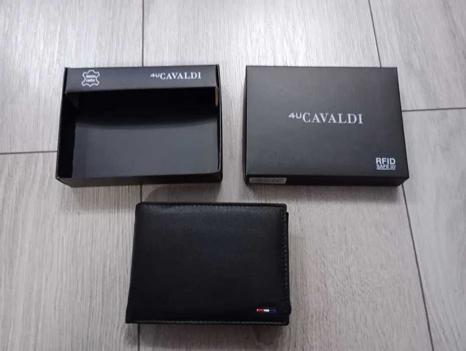 Cavaldi męski portfel skórzany w pudełku