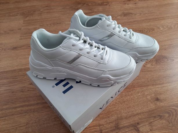 Nowe buty dziewczęce białe sneakersy 37 Venice Deichmann