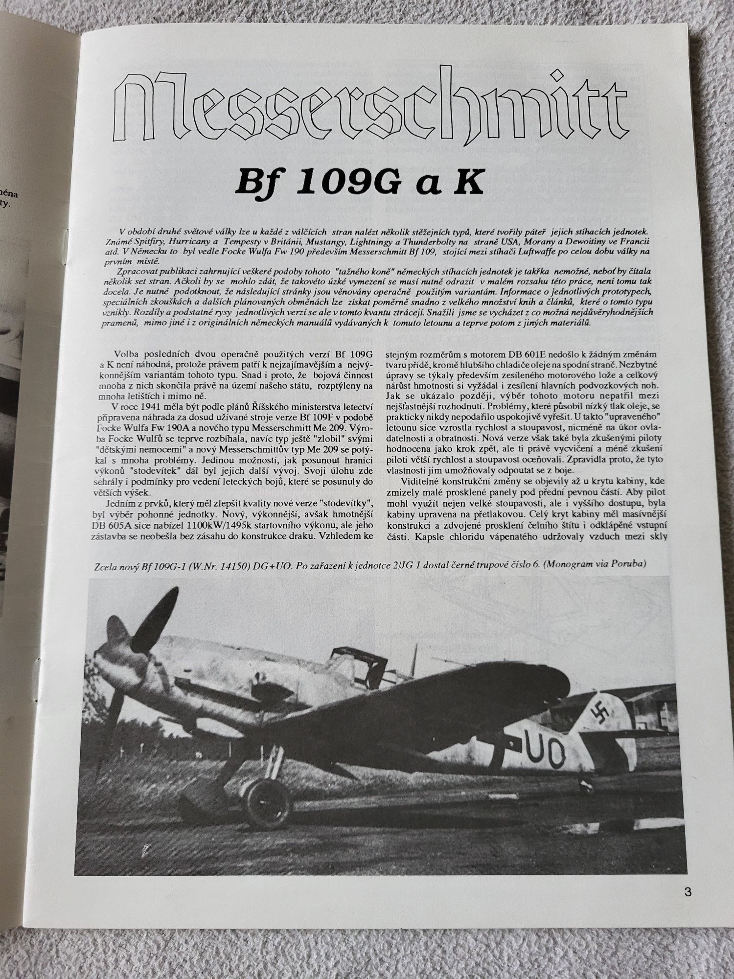 Messerschmitt BF-109 G/K, monografia