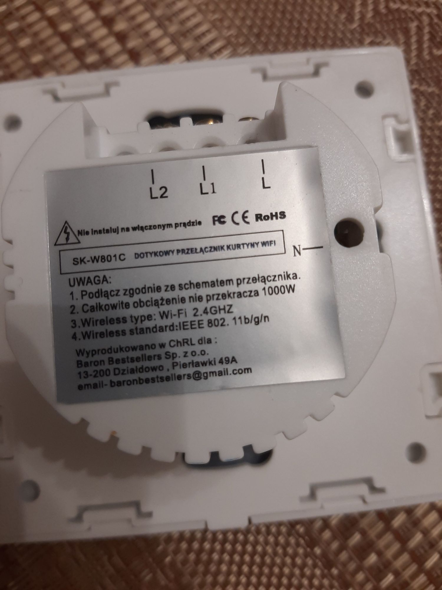 Nowy Włącznik wifi do rolet zewnętrznych