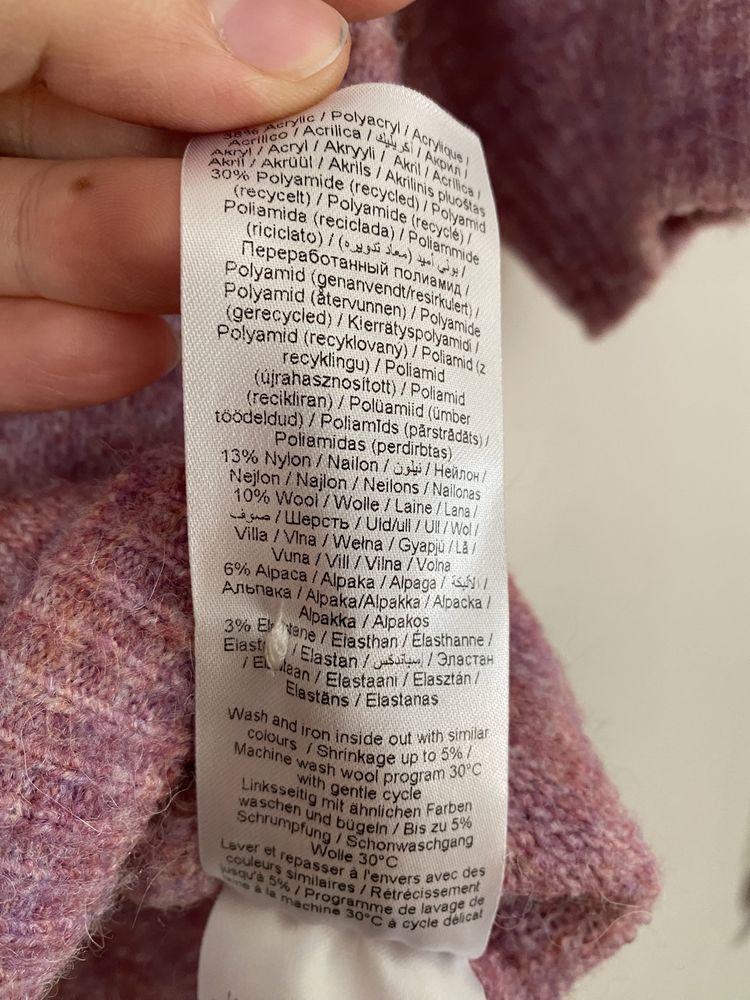 Elegancki sweter z wełną, alpaka