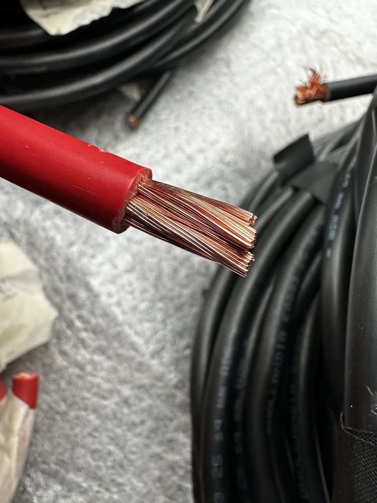 Przewód kabel linka 25mm 25mm2 Czarny i Czerwony Czysta miedz