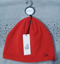 Czapka zimowa Calvin Klein beanie czerwona