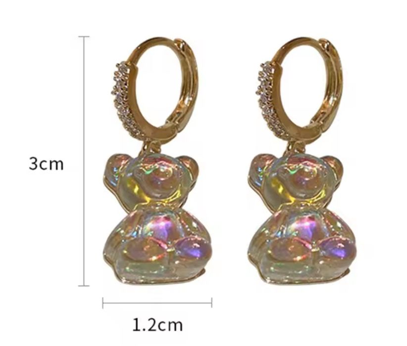 Transparentne kolczyki Niedźwiedź Tous