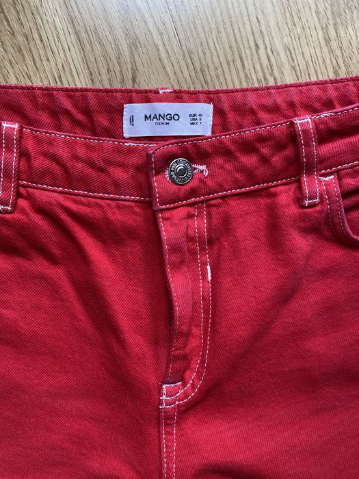 Штани, джинси Mango, 40 розмір, червоні джинси