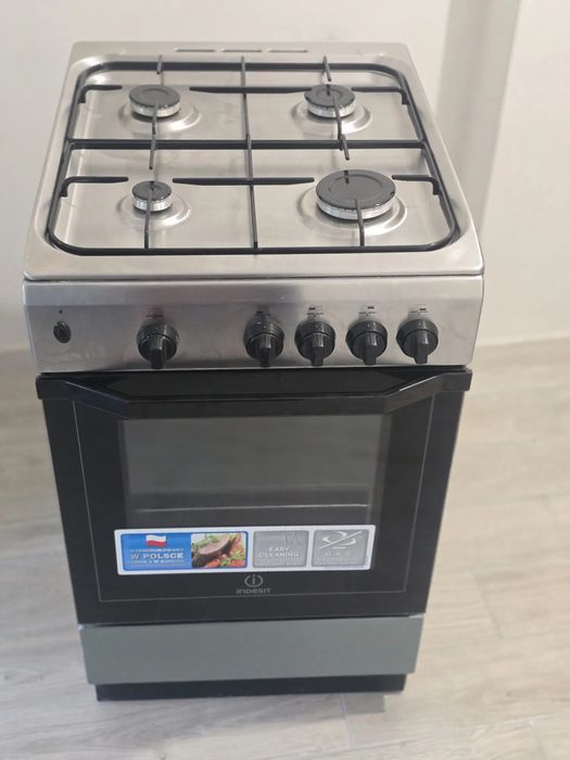Газовая | газова плита Indesit KN3G (нержавійка) доставка, гарантія