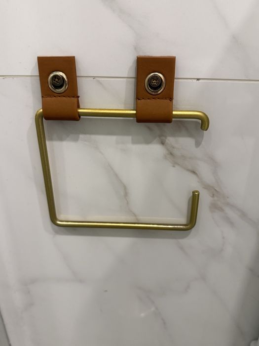 Suporte de rolos dourado