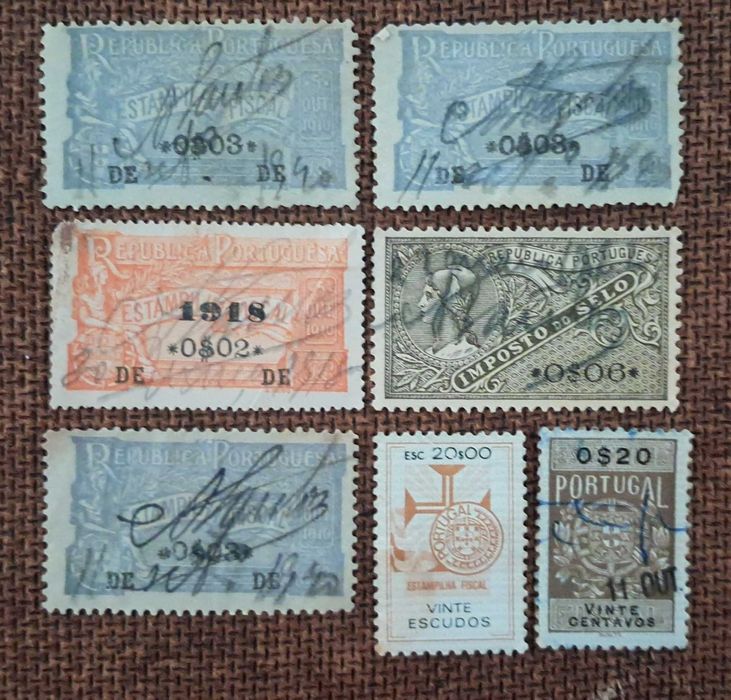 Conjunto lote Selos fiscais