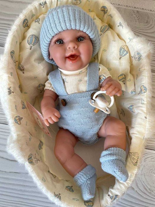Пупс реборн дівчинка хлопчик посміхається Arias Elegance 33 см