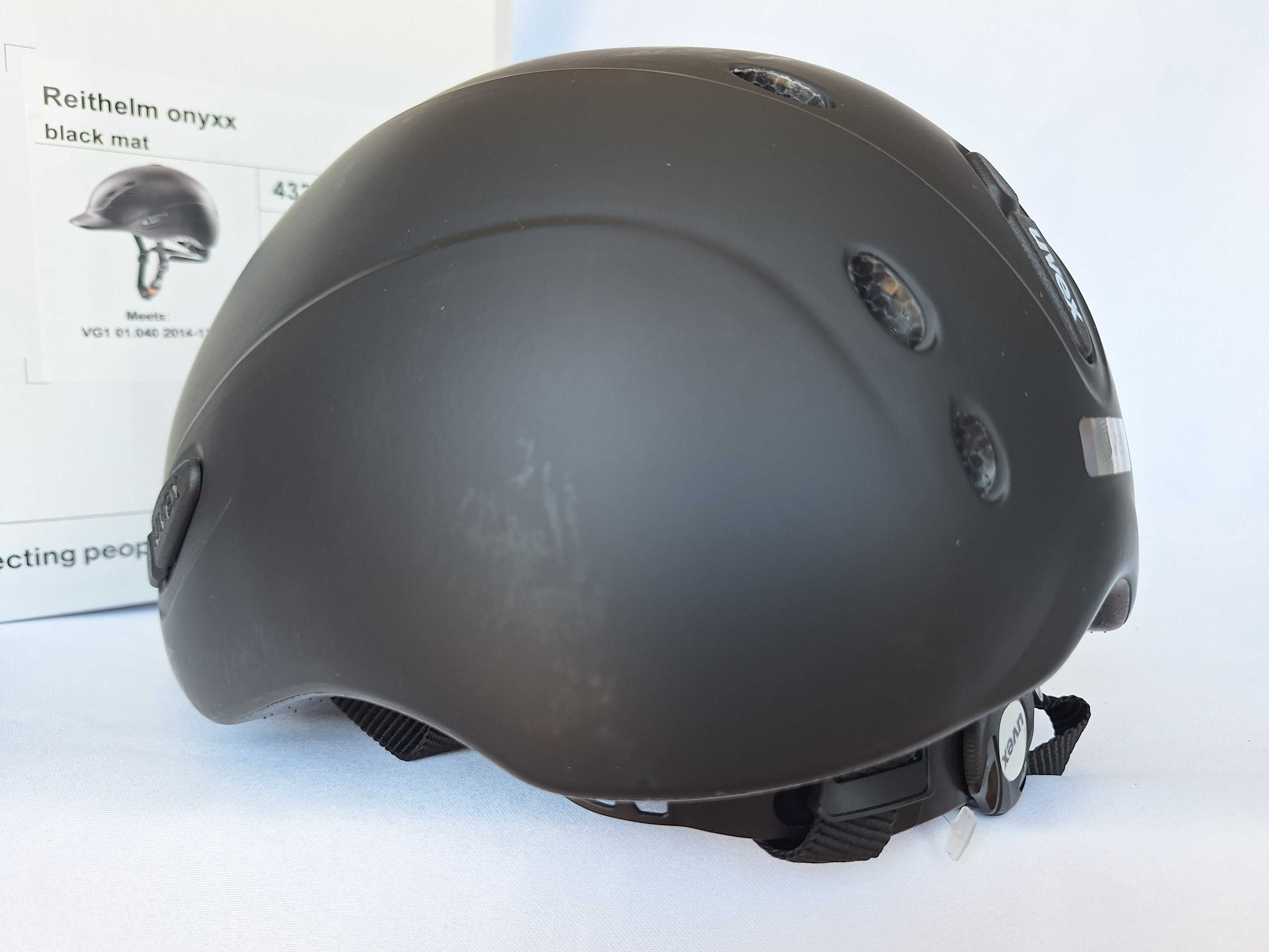 Kask jeździecki toczek Uvex Reithelm Onyxx Black Mat 3XS-XS 49-54cm