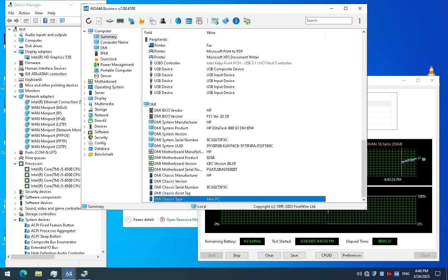 HP EliteDesk 800 G3 65W i5-6500 4 ядра 4Gb міні-ПК компьютер неттоп