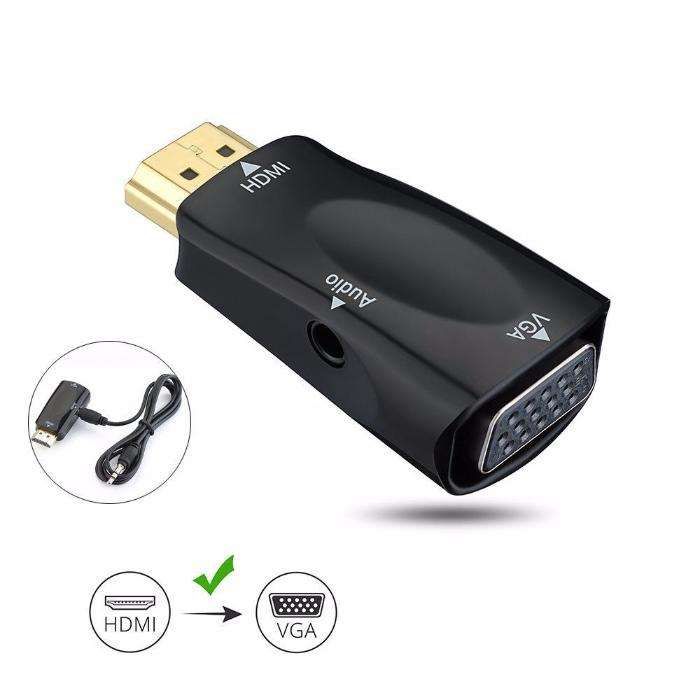 Conversor Adaptador HDMI para VGA com áudio