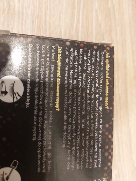 1 para rzęs z brokatem bez kleju