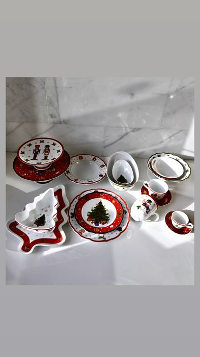 Новорічний посуд/тарілки/горнятка/салатниці/подарунок/новорічний декор