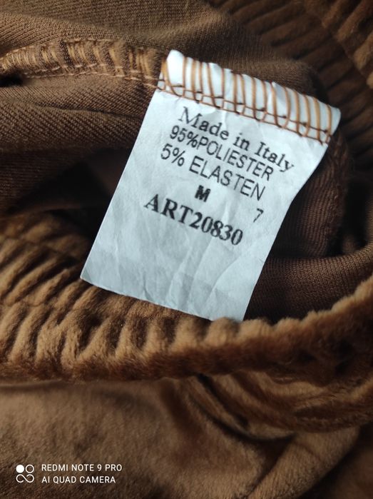 dres welurowy komplet / rozm. s-m / karmel brązowy