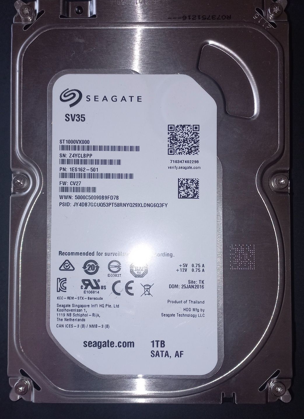 Disco Sata Seagate 1TB