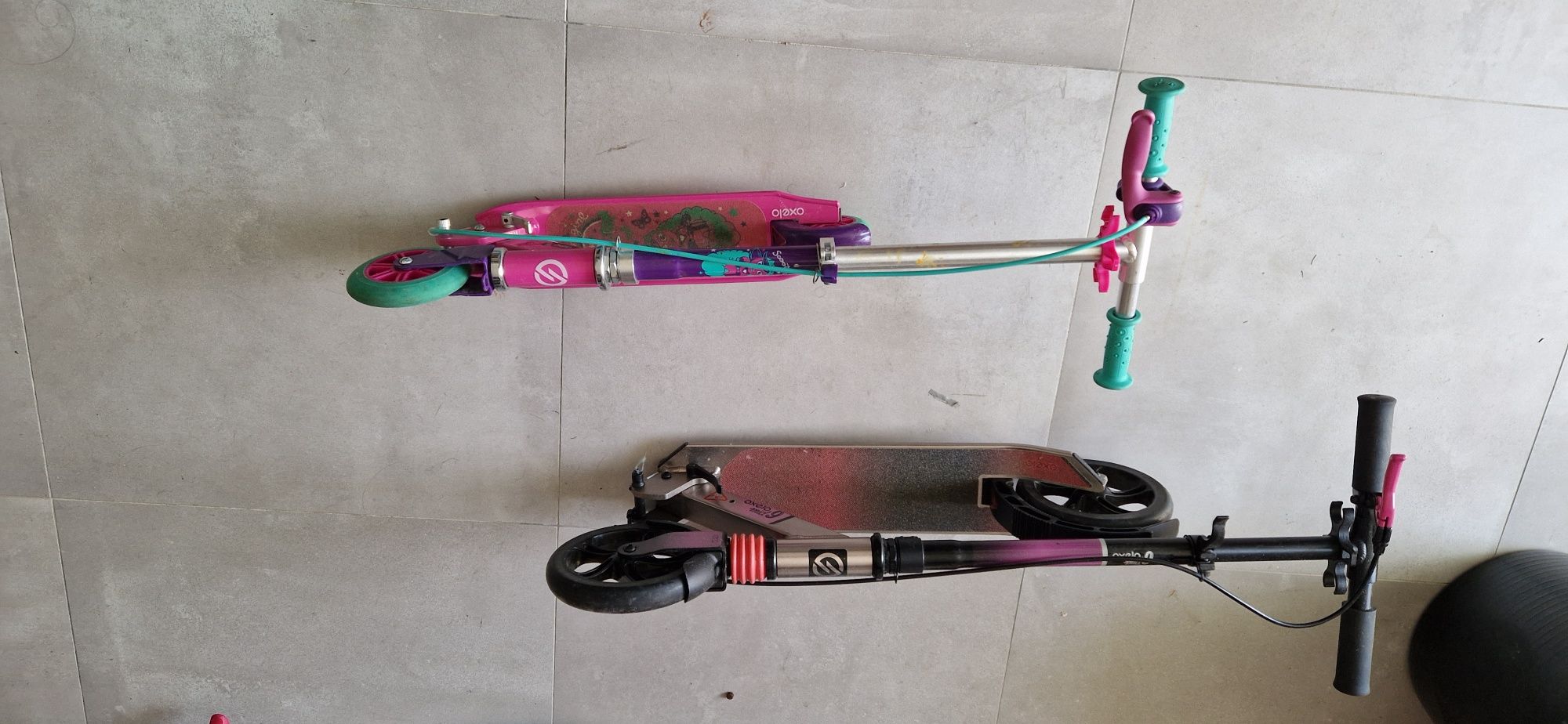 2 Trotinetes decathlon 1 crianca e outra adulto como novas