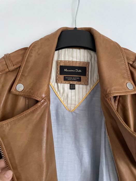 Куртка косуха шкіряна Massimo Dutti xs