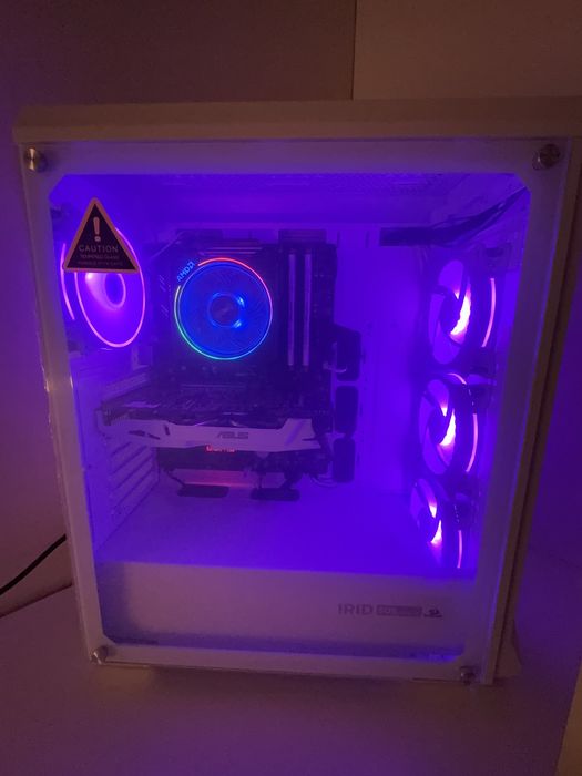 PC Gamingowy Biały | Ryzen 7 2700X | GTX 1070 8GB | 16GB RAM ARGB