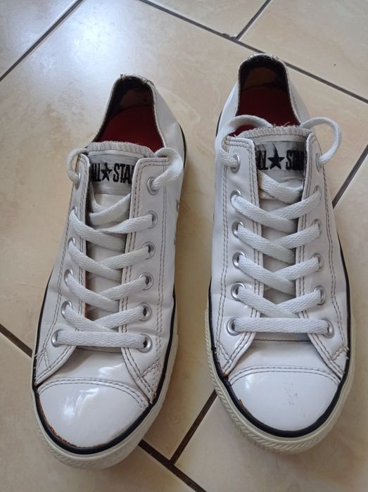Trampki Converse 39,skóra,białe,stan bdb,buty sportowe,sneakersy
