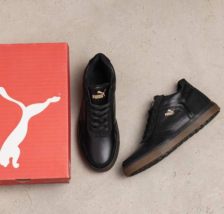 Повседневные зимние кроссовки Merrell кожаные черные с мехом мужские