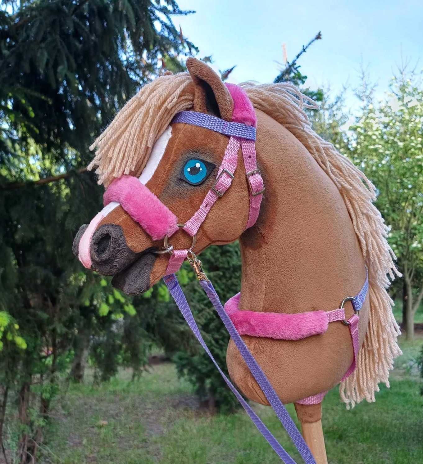 Konik Hobby Horse A4 ze sprzętem izabelowaty brąz