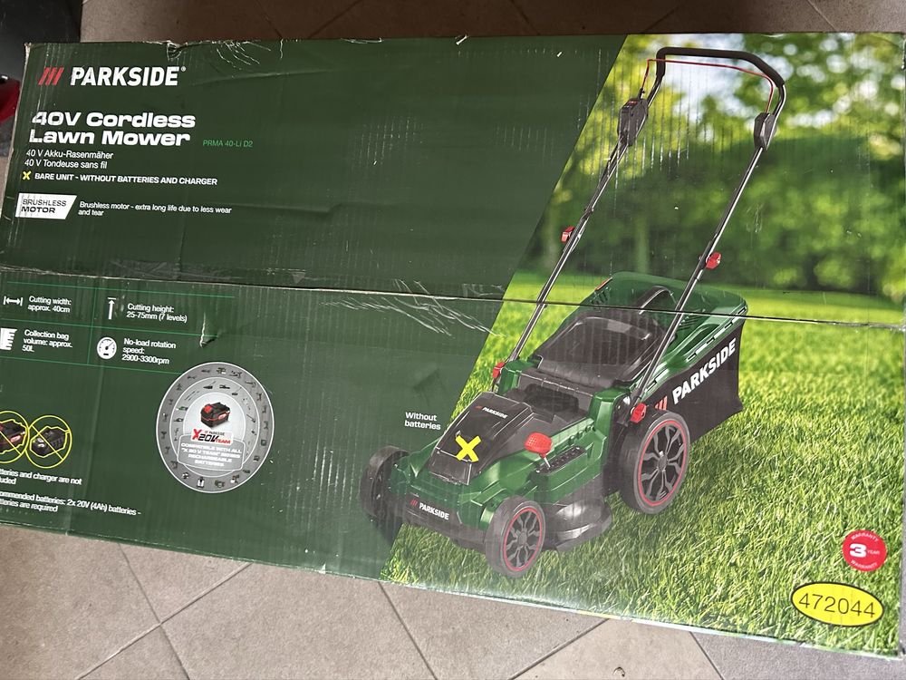 PARKSIDE Akumulatorowa  kosiarka 40V , PRMA 40Li D2