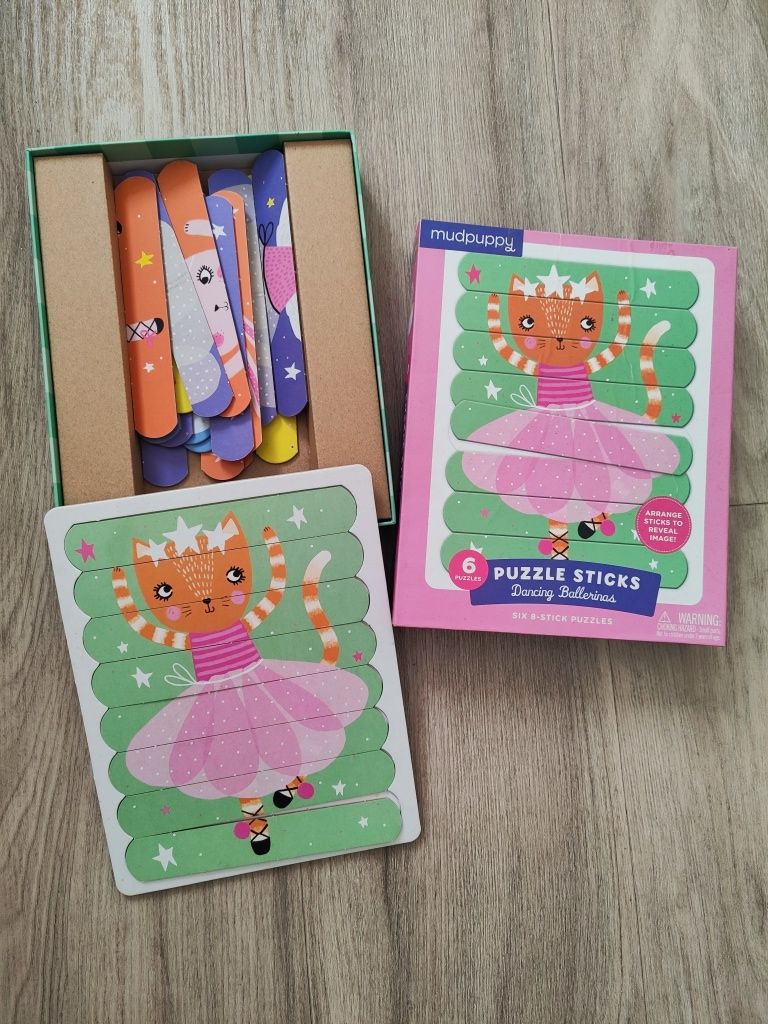 Puzzle MUDPUPPY pałeczki 24 elementy tańczące baleriny