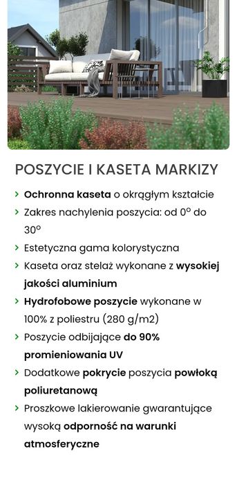 Całoroczna Markiza elektryczna Paramondo (również boczna)