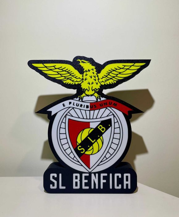 Símbolo Benfica decorativo 3D – design detalhado e moderno