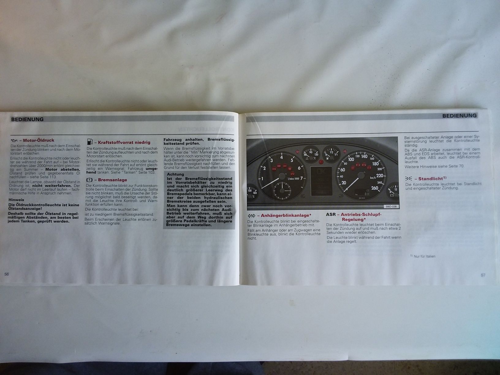 Manual de bordo do utilizador do automóvel Audi 4