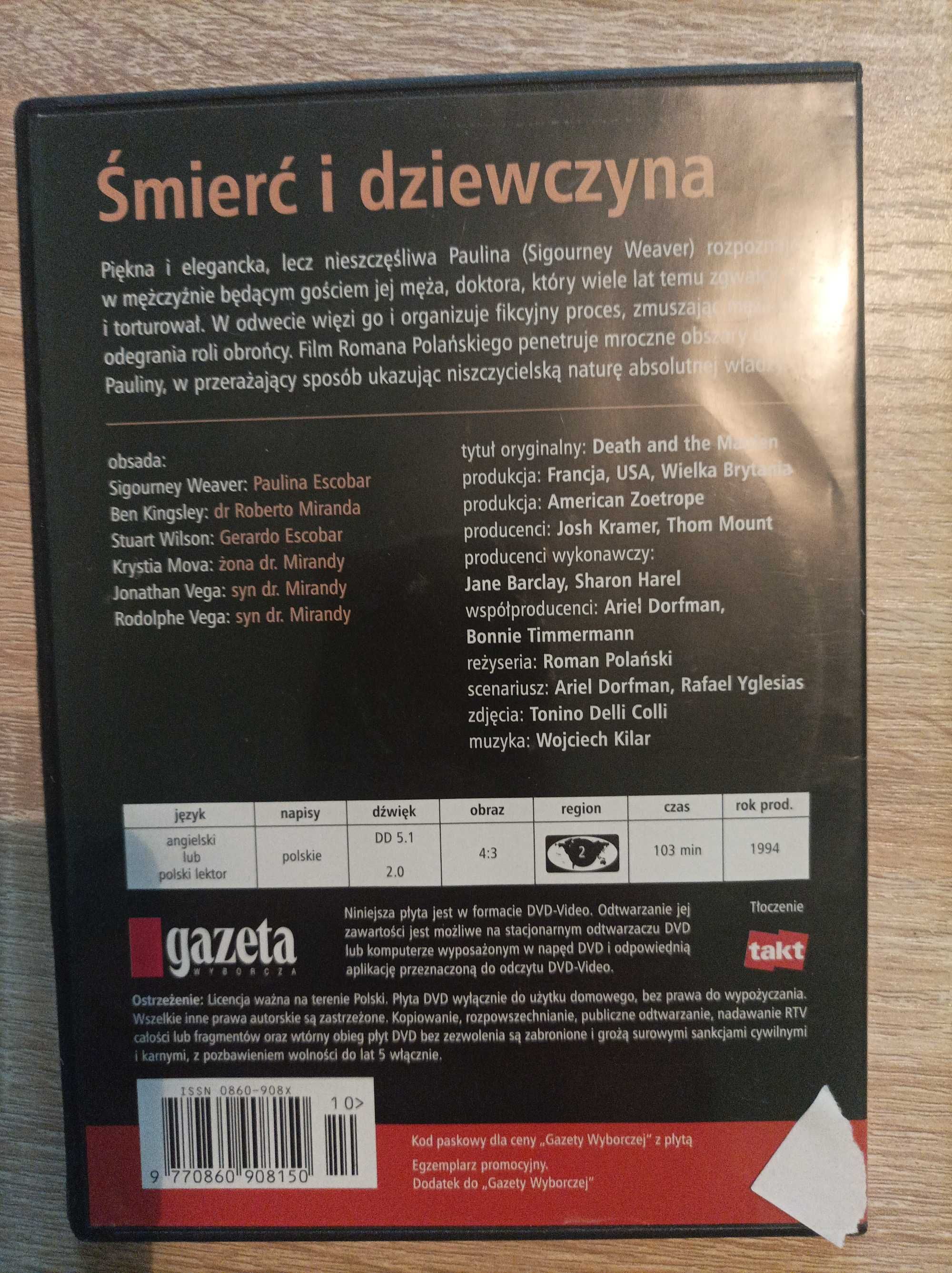 Film DVD Śmierć i Dziewczyna