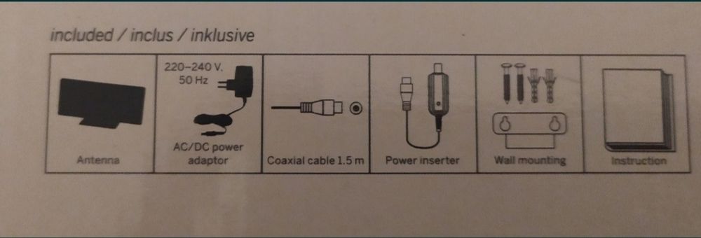 Antena cyfrowa pokojowa lub na działkę