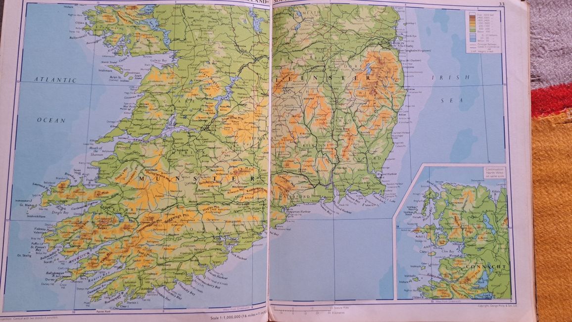 Stary Brytyjski Atlas Swiata