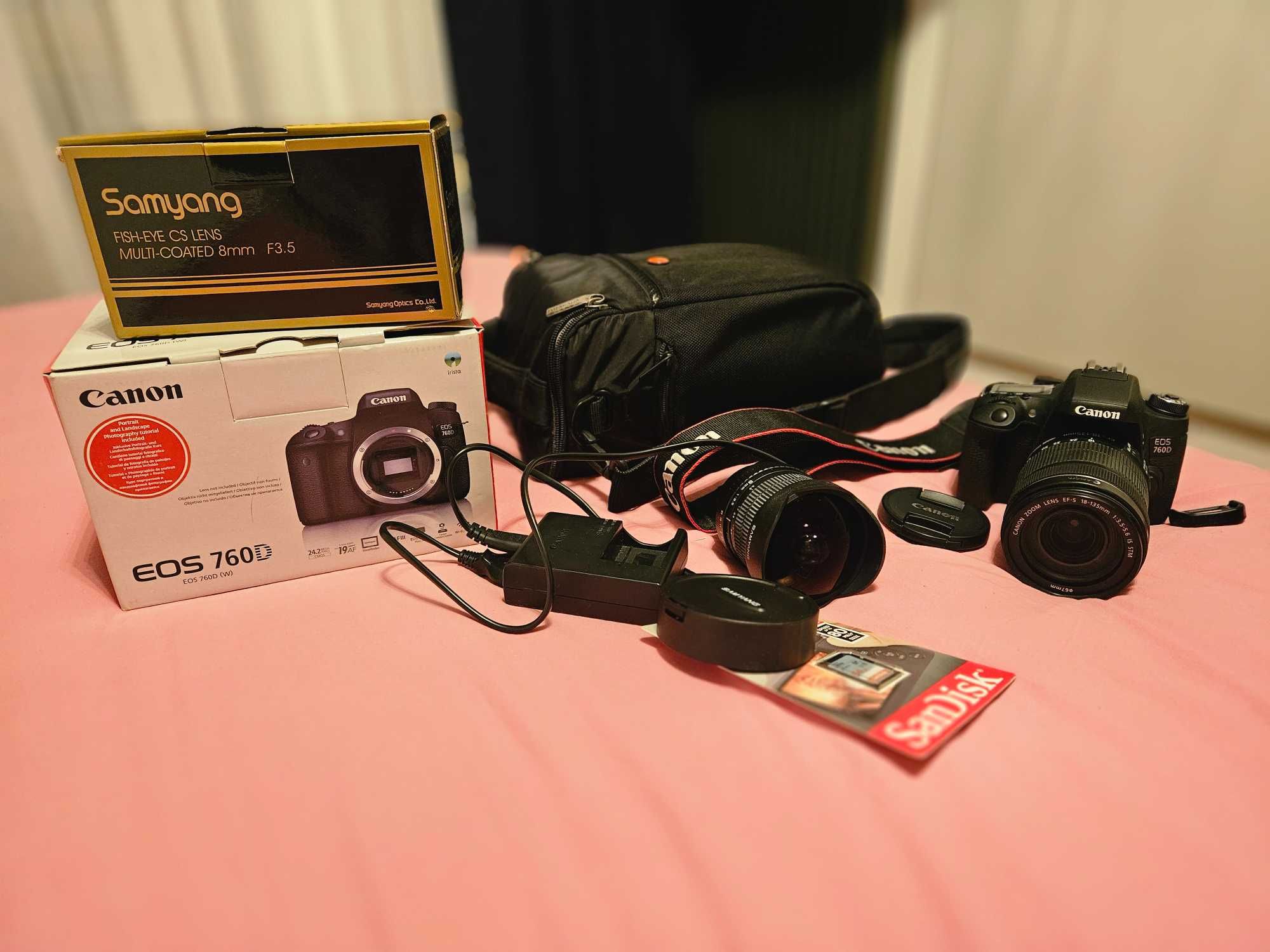 Canon EOS 760D zestaw plus Fish Eye