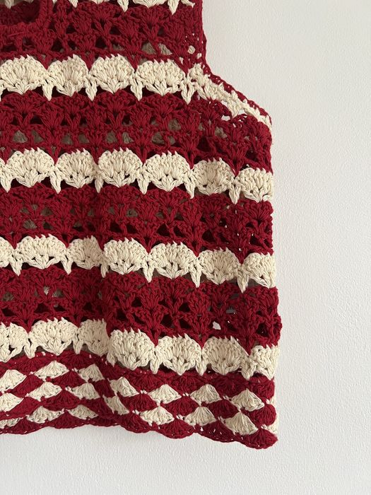 Zara top z dzianiny szydełkowej s/36 nowy z metką bawełna