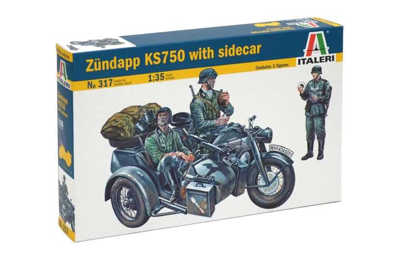 Мотоцікл .ZUNDAPP KS750 WITH SIDECAR,1/35,0317,Italeri